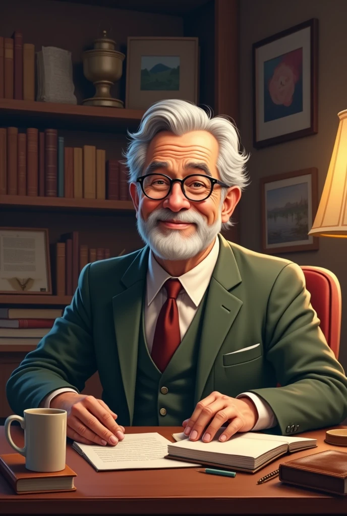 An older man, very knowledgeable secretary, Informal