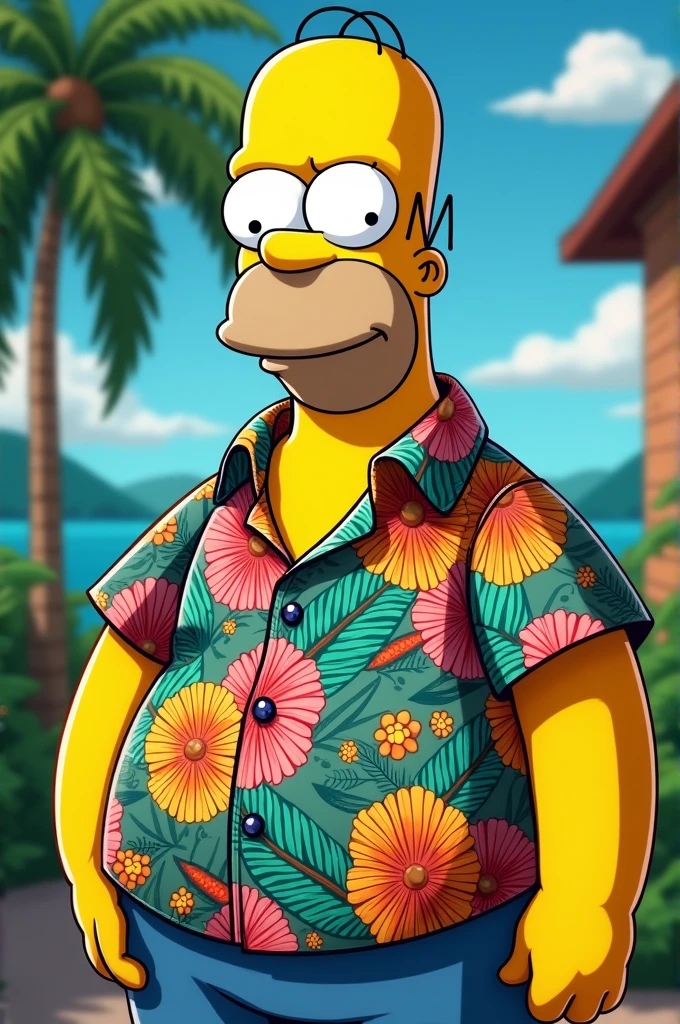 Homer Simpson in a Honduras shirt