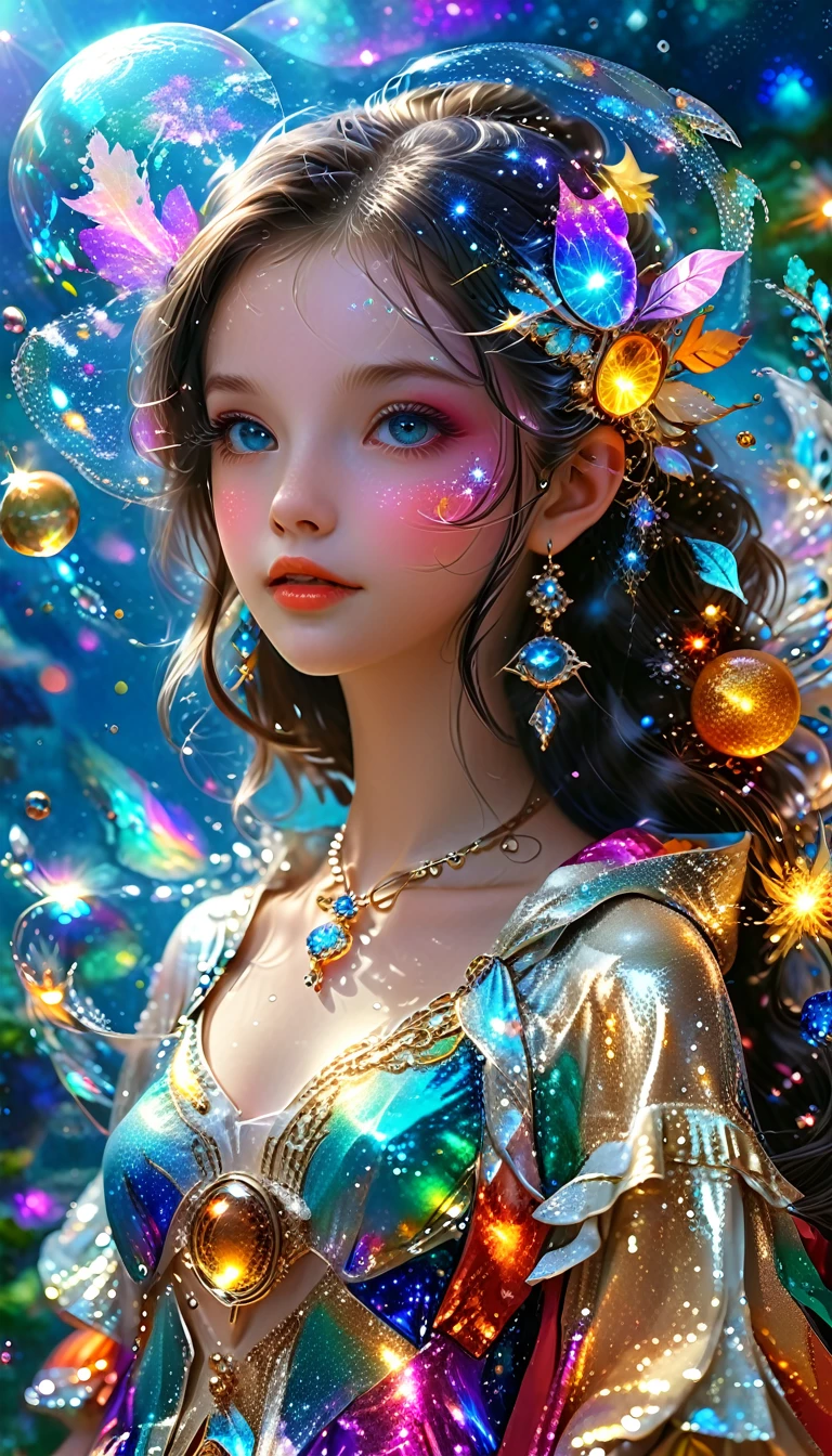 Amazingly beautiful girl in the world of dreams , fantasy and adventure ! Very bright sparkling colors !