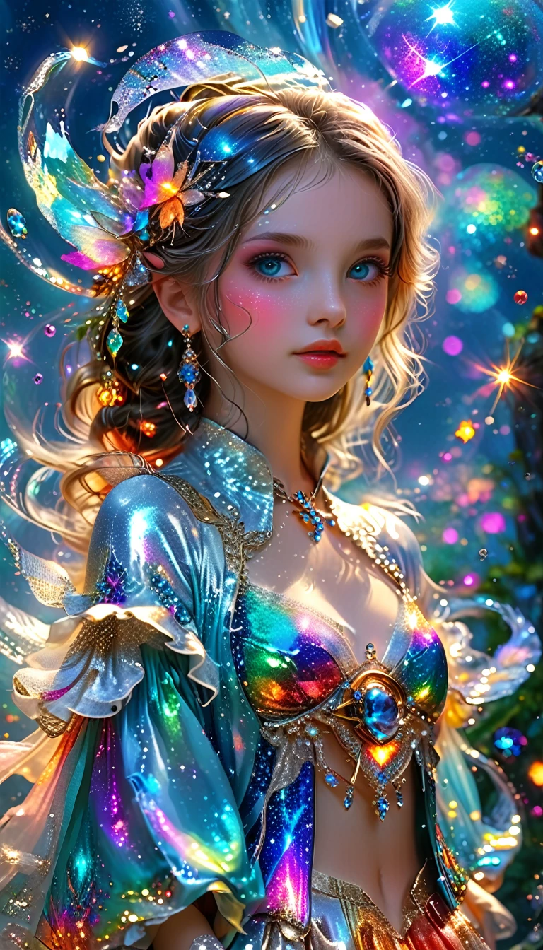 Amazingly beautiful girl in the world of dreams , fantasy and adventure ! Very bright sparkling colors !