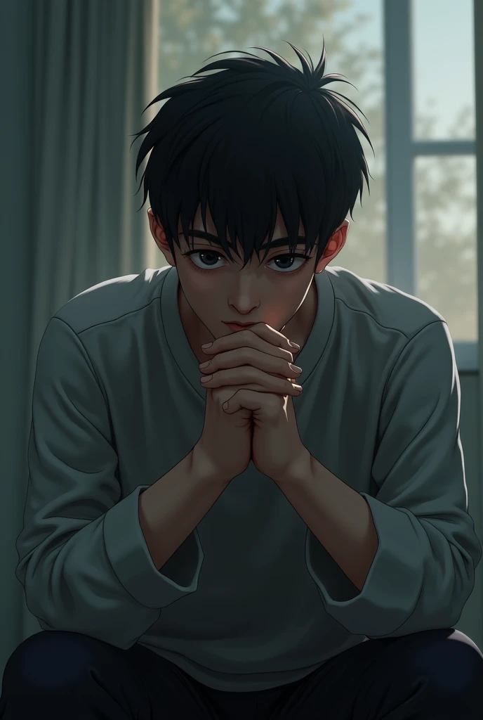 Create a young man admitting his guilt