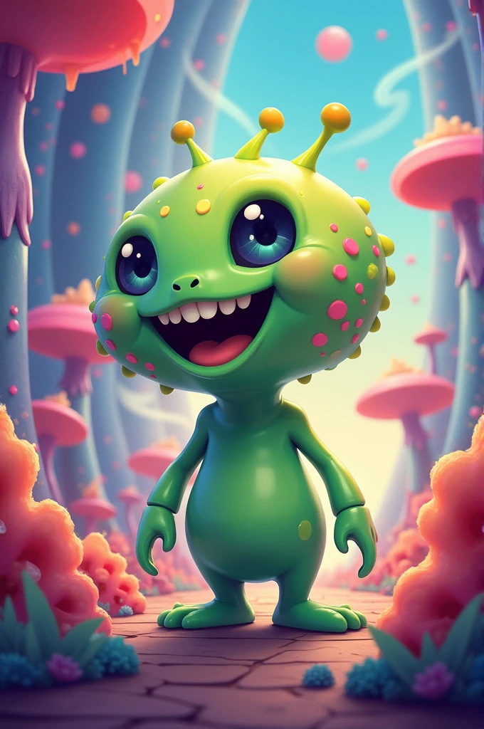 A cartoon alien