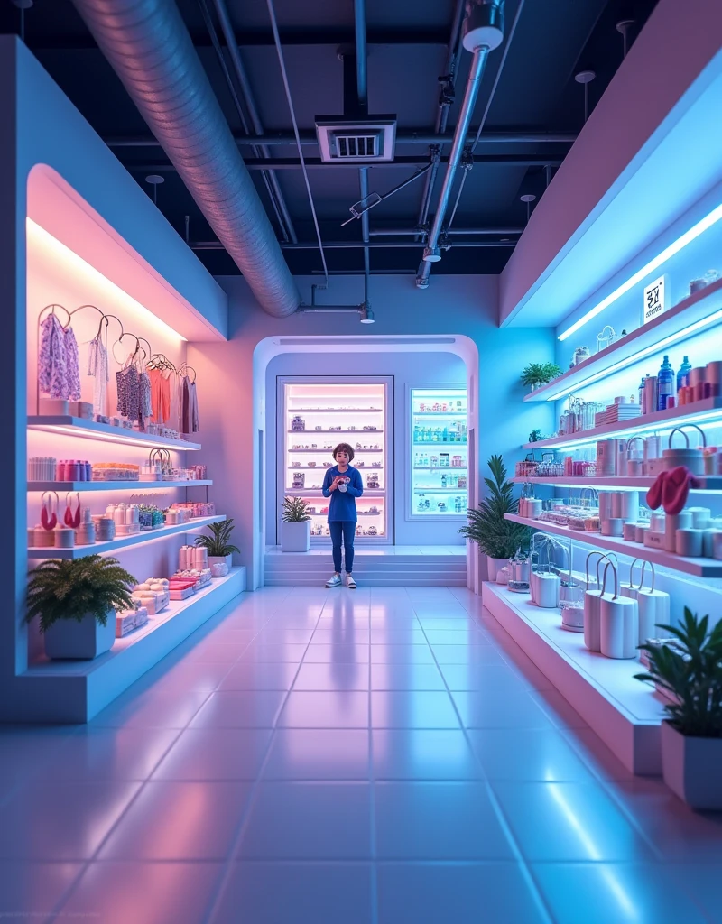 Create an image that is for a Facebook social network but is a virtual store