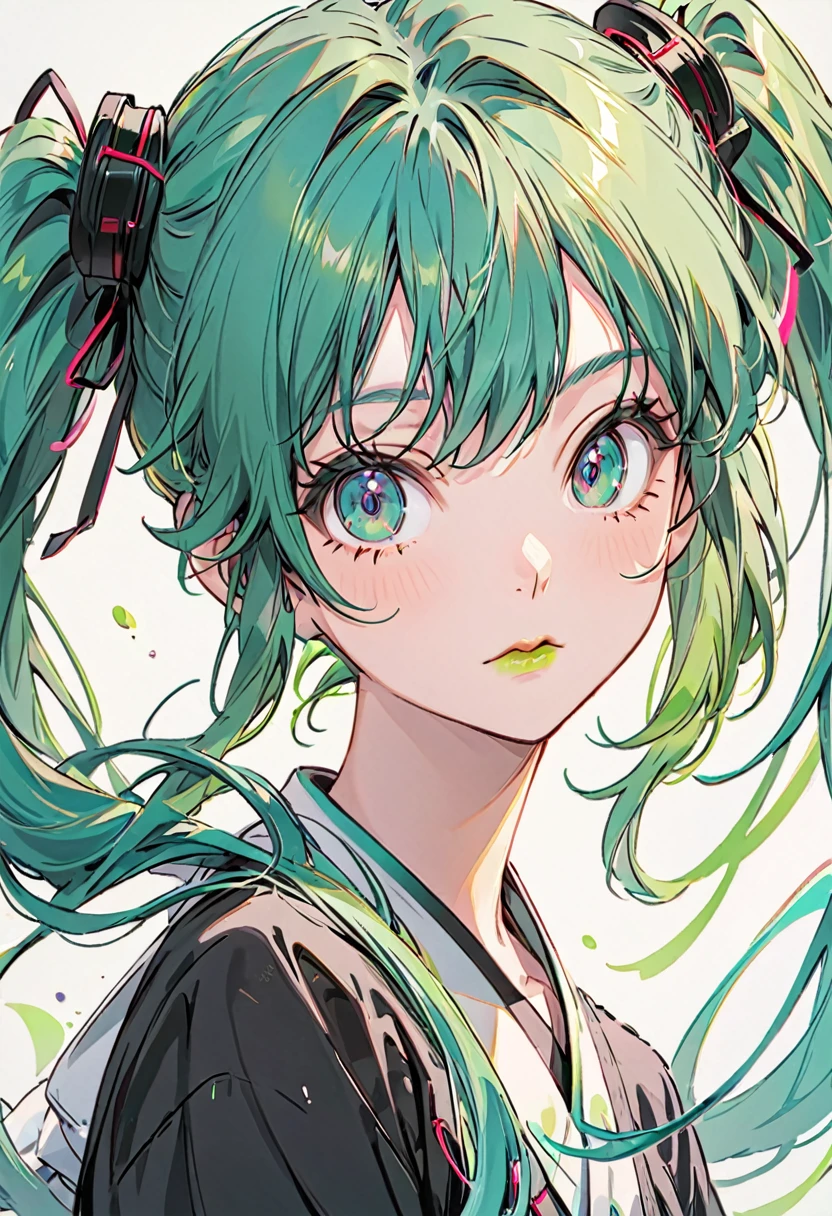 hatsune miku, Use green lipstick