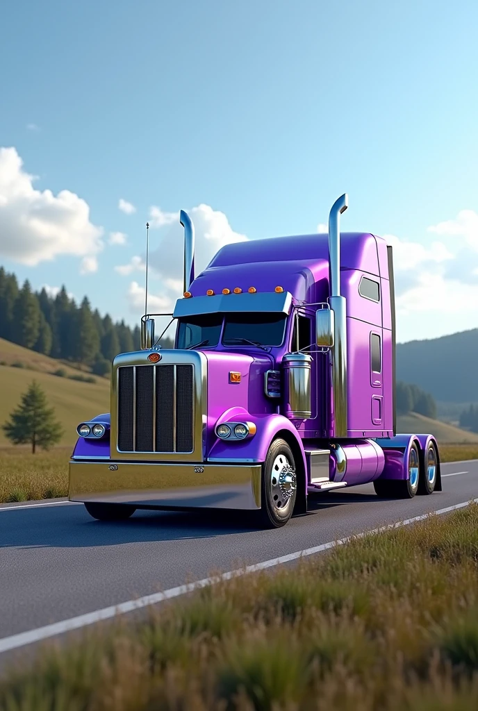 canadian long truck lavender colour