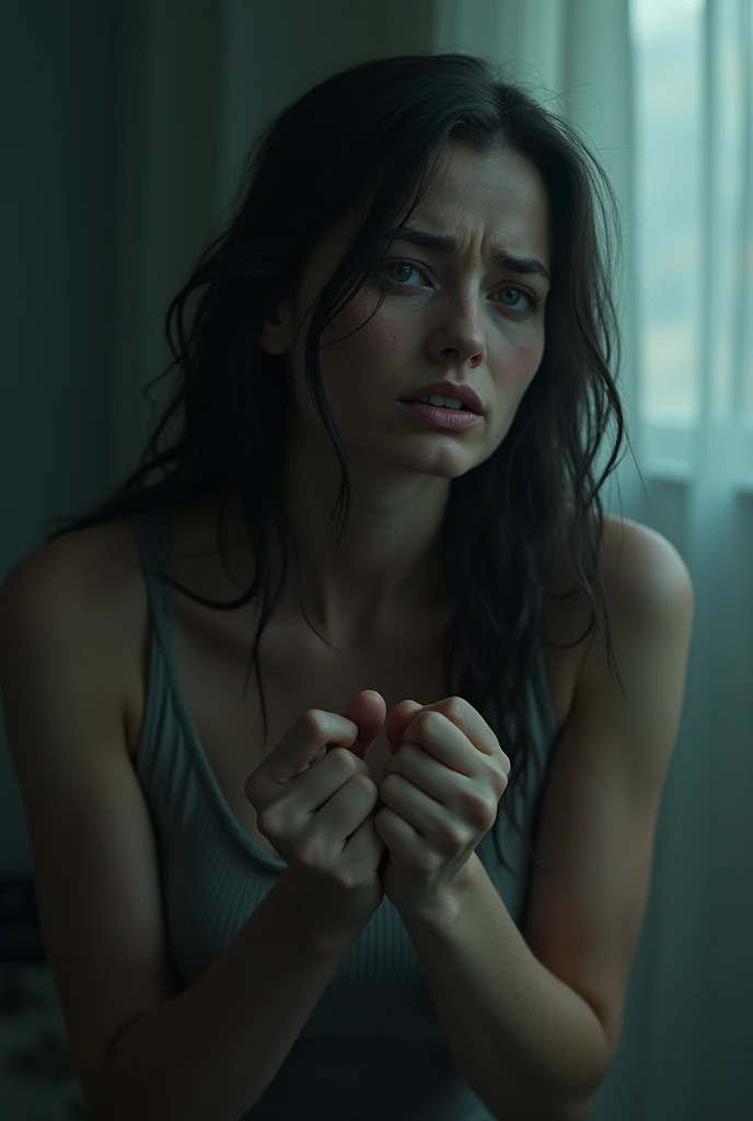 Distressed woman