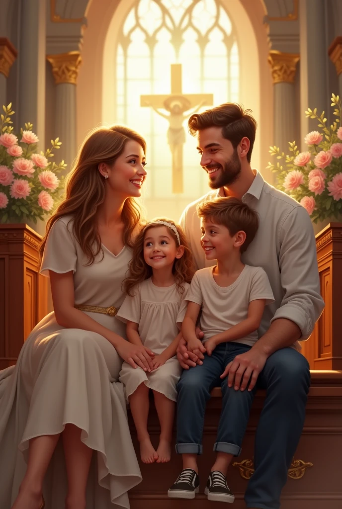Give me a happy family in church