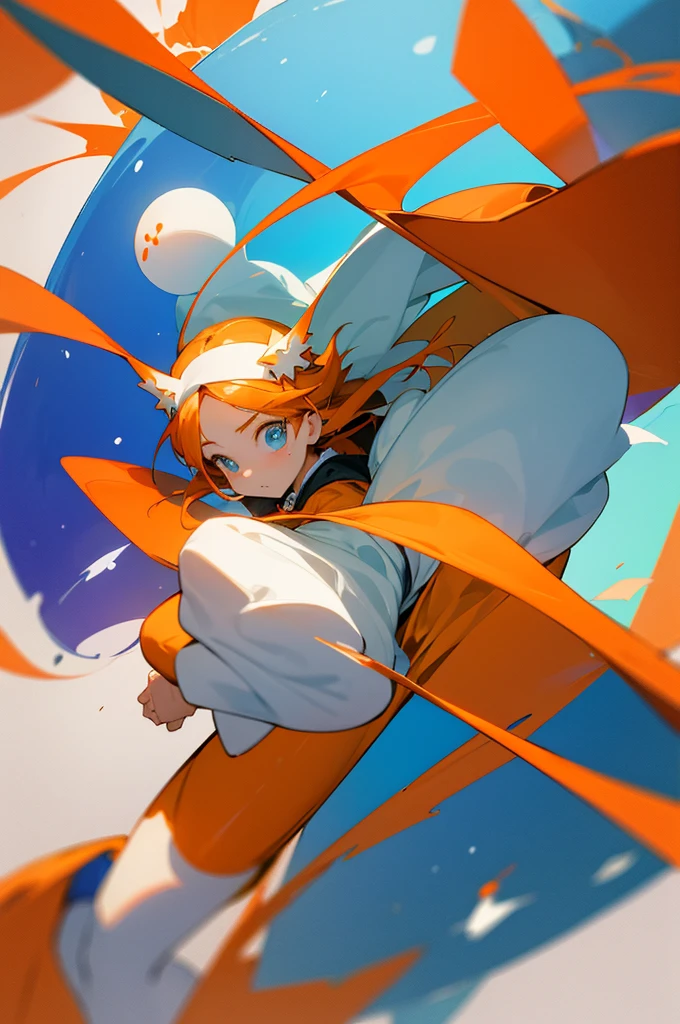 orange white Use blue I can feel the cuteness、Please make abstract art. But、There Halloween Christmas I would be happy if you could feel the elements of