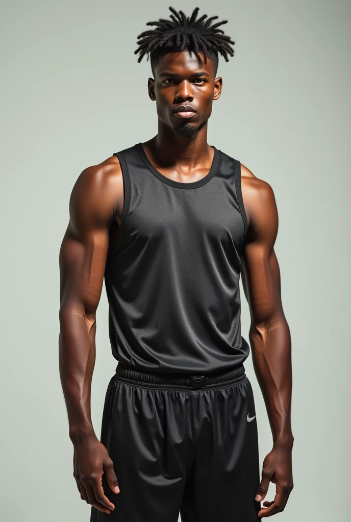 black male, Scrawny, curled hair, Basketball Clothing