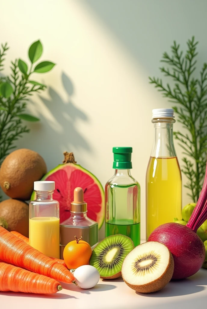 carrot, pitahaya, kiwi, beet -Transparent glycerin -Alcohol -Essential oil -Green food coloring -Molds -Container -Spatula -Pot ALL THOSE MATERIALS IN A SINGLE IMAGE WHERE ALL COME OUT