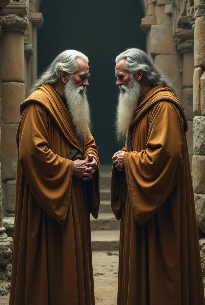 2 brown man priest from an ancient time