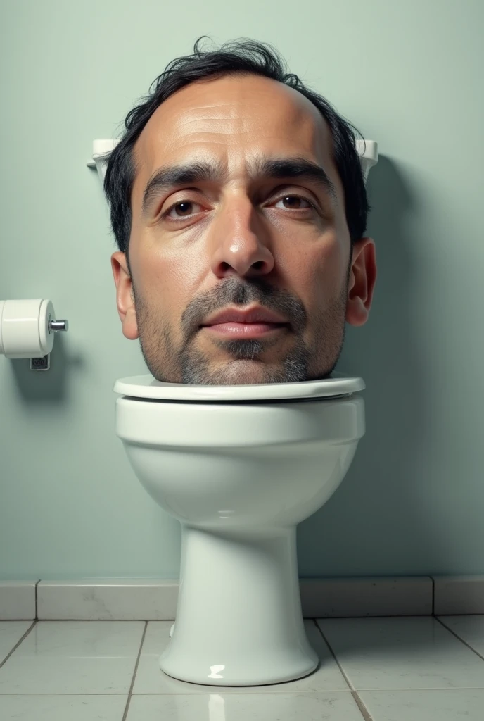 Create a toilet with Nayib Bukele's head 