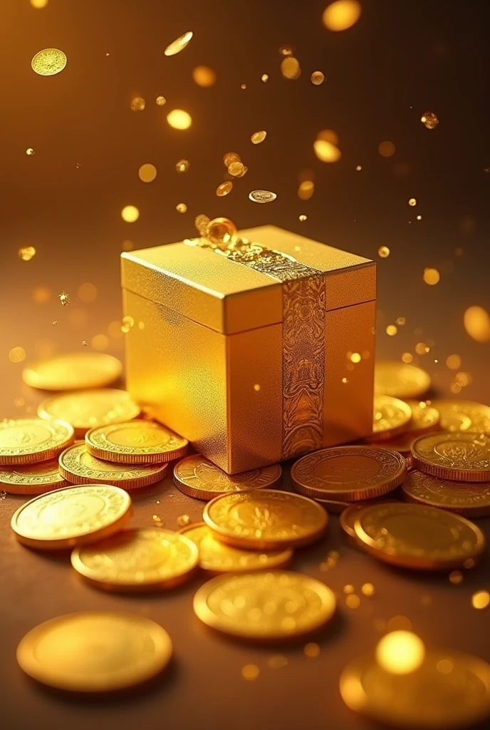 Pile of gold, Gold coins, ((chicken)), Gold coins이 하늘에서 쏟아진다. Dazzling golden, golden light, The Golden Box, Gold Coin, 