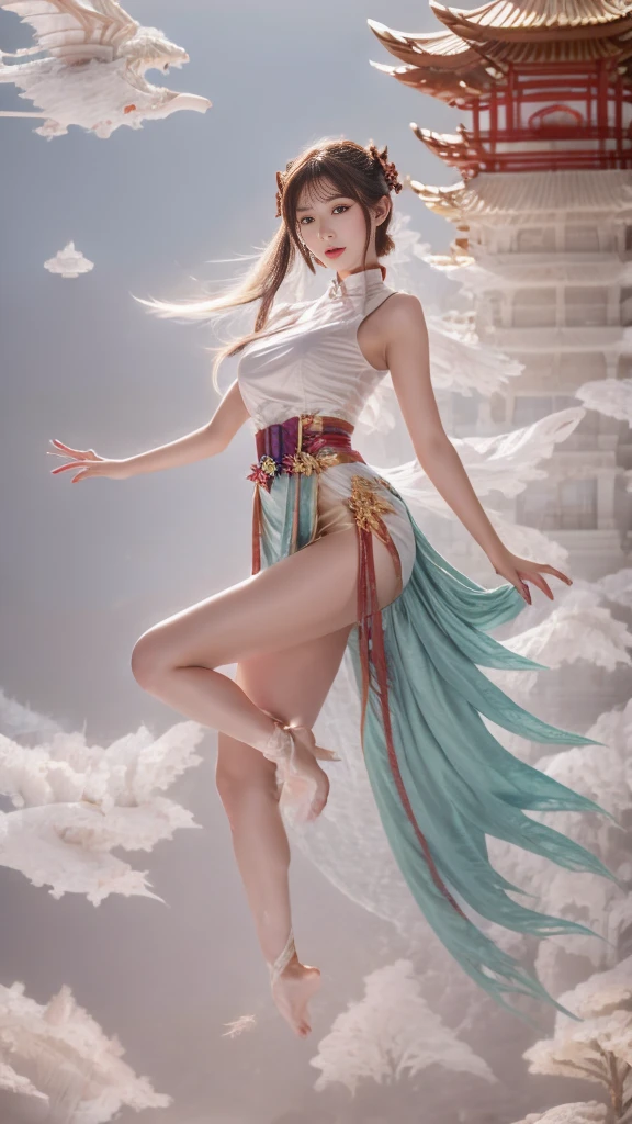 1 girl,,pagoda,cloud,Wet,,Mature,Plum Botham,Big breasts and thin waist,Dragon Method, Solitary,Open your legs,(The eyes are beautifully and meticulously depicted),(Extremely detailed,masterpiece,)Facing the camera,high resolution,Extremely detailed),Smile,Exposing breasts,Exposing genitals, Convex,legs open,Sexy Convex,Camel toe,Farbe,frowned upon,front,Correct anatomy,Delicate face, Exquisite eyes,Warm Smile,thick lips,Lengthen the eyes,Charming eyes,(The eyes are beautifully and meticulously depicted),Snow-white skin,Mature,Red lips(Very refined),Extremely detailed,masterpiece,))laugh out loud,open mouth,barefoot,No shoes),(Very detailed CG unity 8 thousand wallpaper),best quality,Light,Detailed background,BeautifulExquisite eyes,smart student,black eyes,Snow-white skin,Red lips(Very refined),(The eyes are beautifully and meticulously depicted),Extremely detailed,masterpiece,))Facing the camera,high resolution,Extremely detailed)