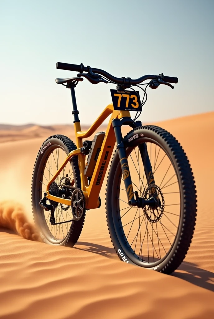 Sand racing bike with number 793