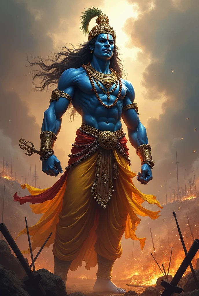 Vasudev krishna angry in mahabharat