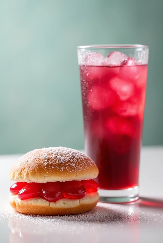 Buy here To display an image of a jelly sandwich and a Jamaica drink