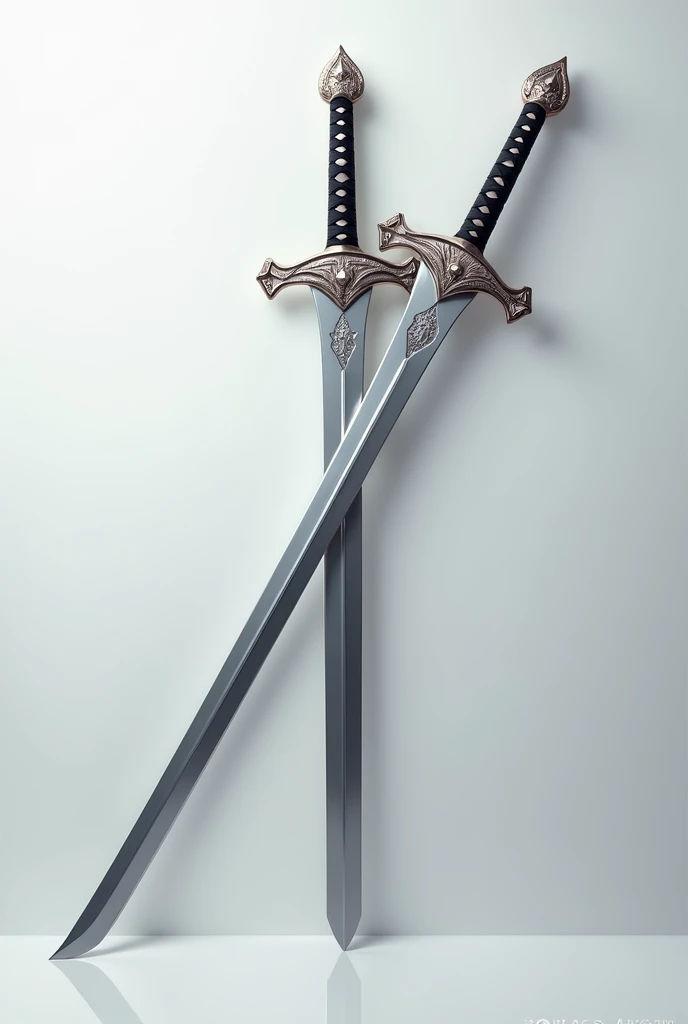 Sword of Truth: A stylized sword with a straight blade The exclusive color could be a polished silver, , For me, it's the MNAC brand and I'm a lawyer, make it like the Executioner's Sword that the character Hiromi Higuruma from Jujutsu Kaisen has in the manga.