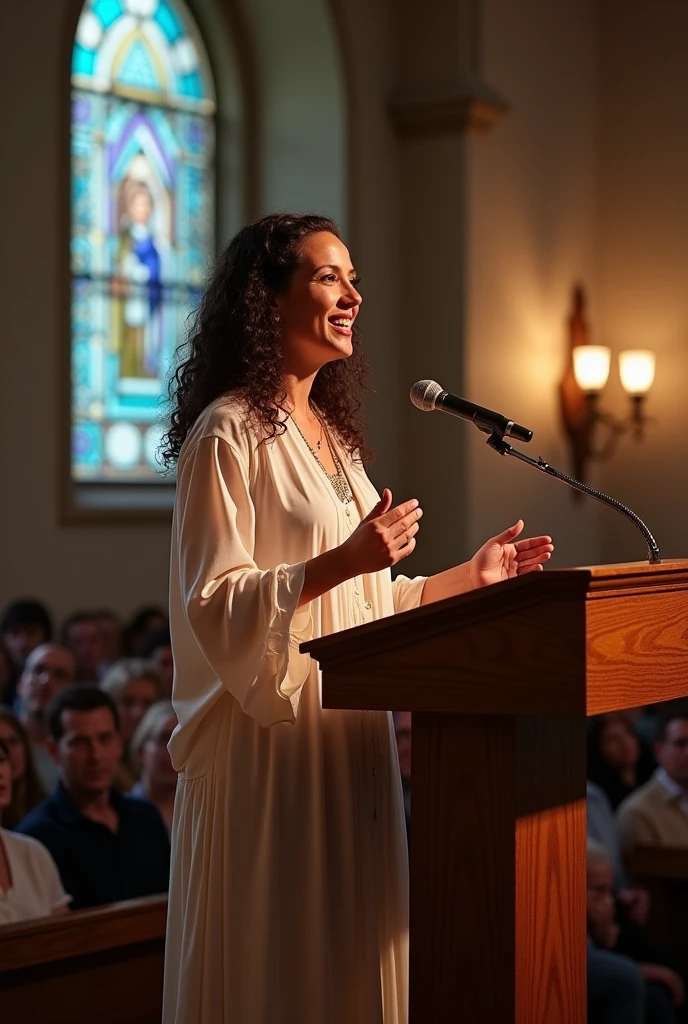 Kyara entered the pulpit with contagious energy, ready to share a Bible story that would touch the hearts of the congregation. She began her sermon with a radiant smile., Capturing everyone's attention.

&quot;Today, I want to talk about the story of Esther, a brave woman who became a heroine of her people. Esther&#39;s life is an example of faithfulness and bravery in times of great adversity.. She was a young Jewish girl who, after losing his parents, was raised by her cousin Mordecai. When the king of Persia, Ahasuerus, decided to choose a new queen, Esther was selected among many other young women for her beauty and grace..

Kyara described how Esther, Upon entering the palace, knew his life would change forever. But what really set her apart was her courage in facing a situation that threatened her people.. When a man named Haman plotted against the Jews, planning its destruction, It was Mordecai who reminded Esther of her privileged position and urged her to intercede with the king.

“Imagine the pressure Esther felt”, this is Kyra. “She knew that she should present herself to the king without being called, could be sentenced to death. however, she decided to risk everything for the love of her people. With much fear and prayer, Esther presented herself to the king and asked for a banquet, where he revealed his identity and Haman&#39;s evil plan.” The preacher emphasized the importance of faith and action. “Esther not only had the courage to present herself to the king, but also used his influence to save the Jews. His story teaches us that, even when the situation seems impossible, God places us in strategic places to fulfill His purposes.” Kyara concluded her sermon by reminding everyone of the strength that each one of us has to make a difference., just as Esther did. “Never underestimate the power of one person willing to act with faith and courage. God can use you to change history!” The congregation, inspired, reflected on the importance of taking a stand and acting in favor of what is fair.