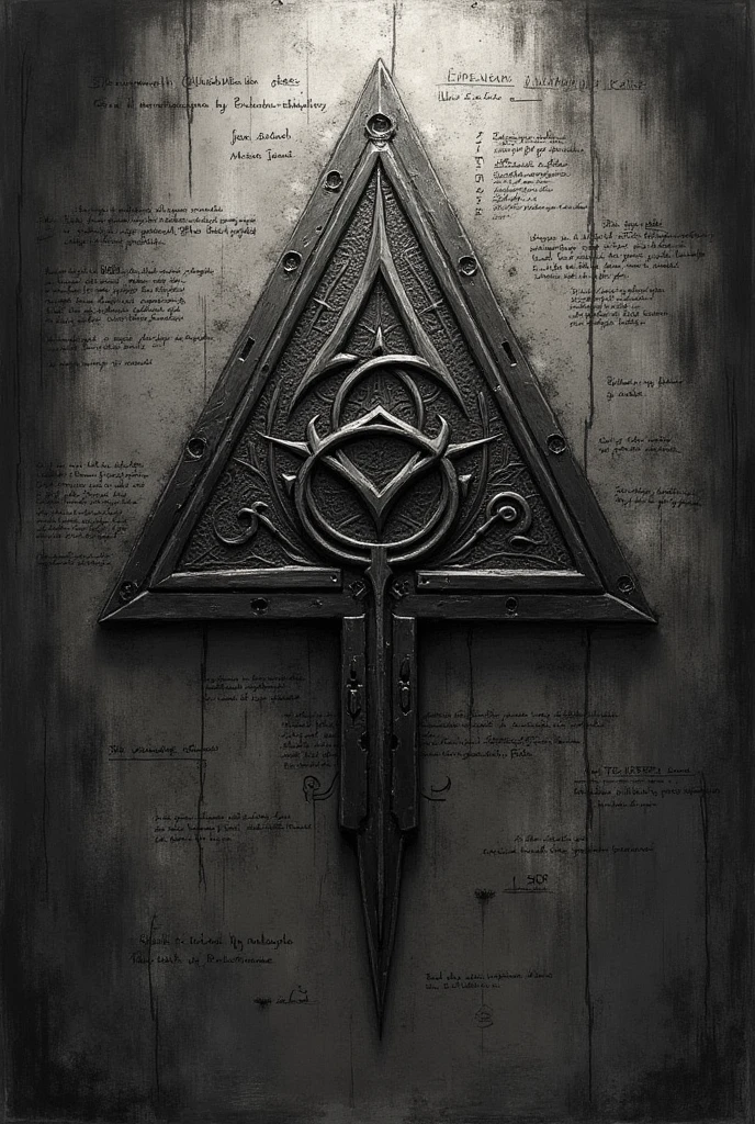 (Drawing of a rune, more complex and darker, with notes around trying to decipher their meaning.)