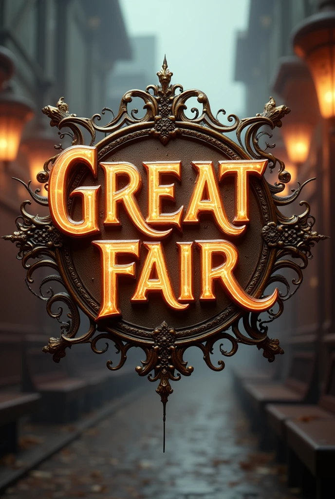 I want you to make me a sign with letters that says the experimental institute invites you to the great fair