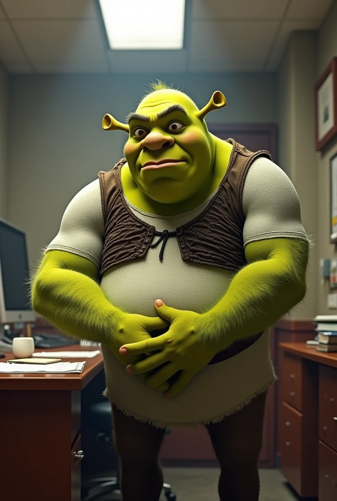 Sherek, jaded, At work, fluffly