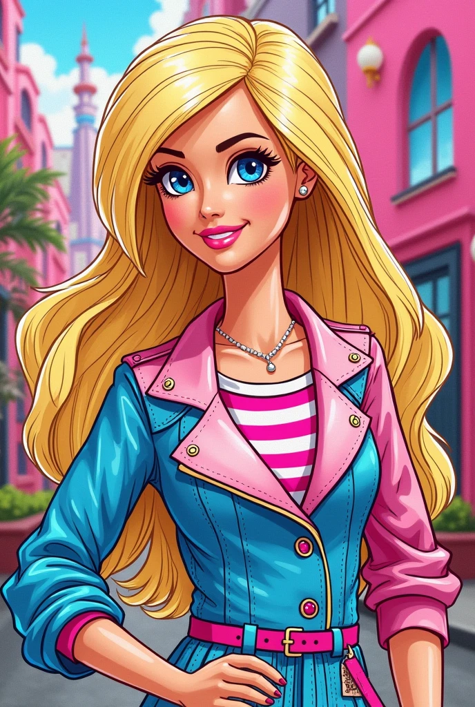 Image with a drawing of Barbie and the text Danna Bastidas