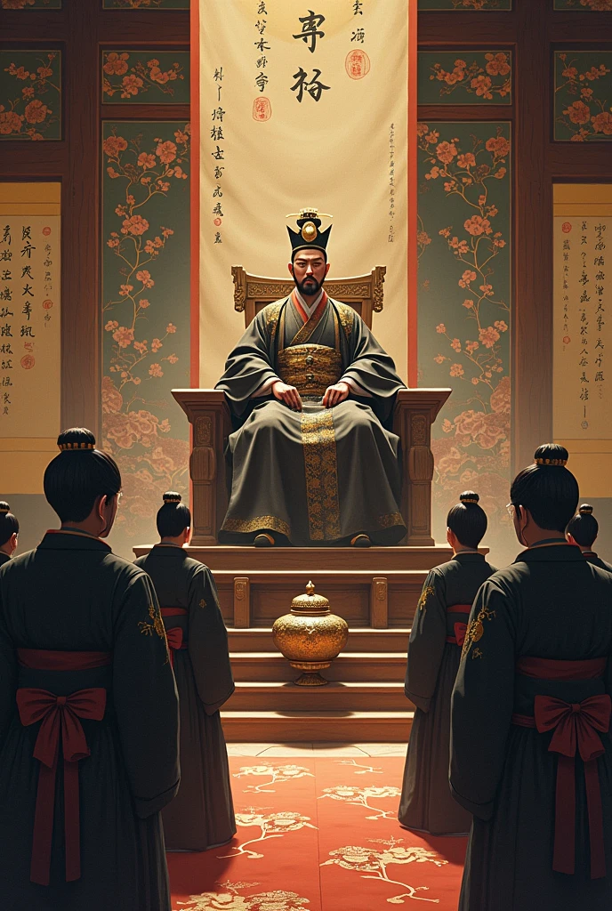 Japanese Emperor, being with the counselors in the year 1800