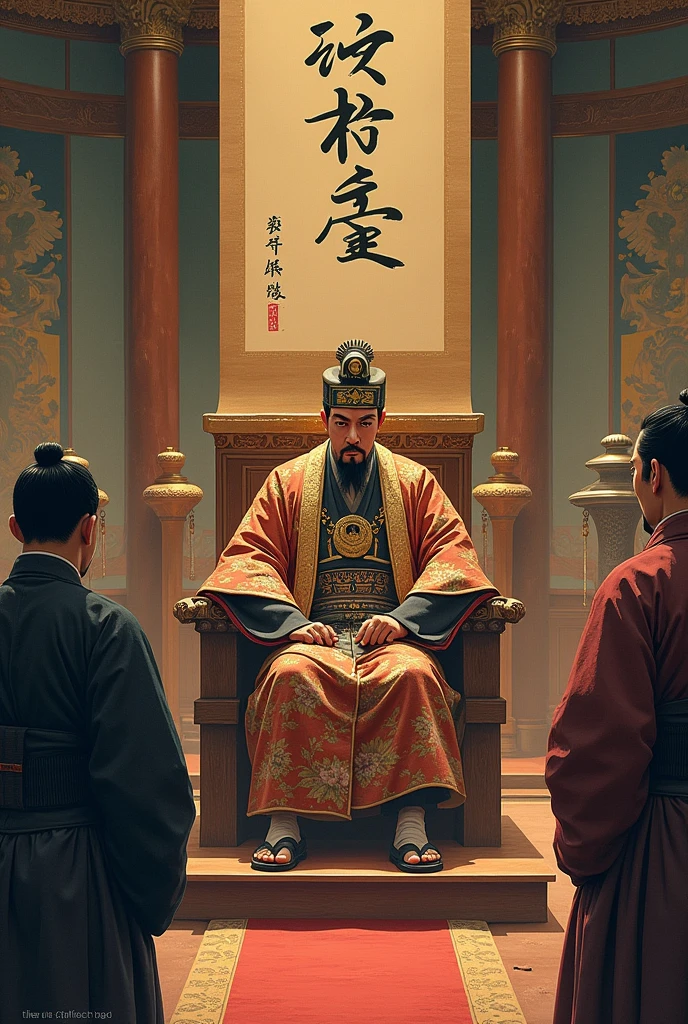 Japanese Emperor, being with the counselors in the year 1800