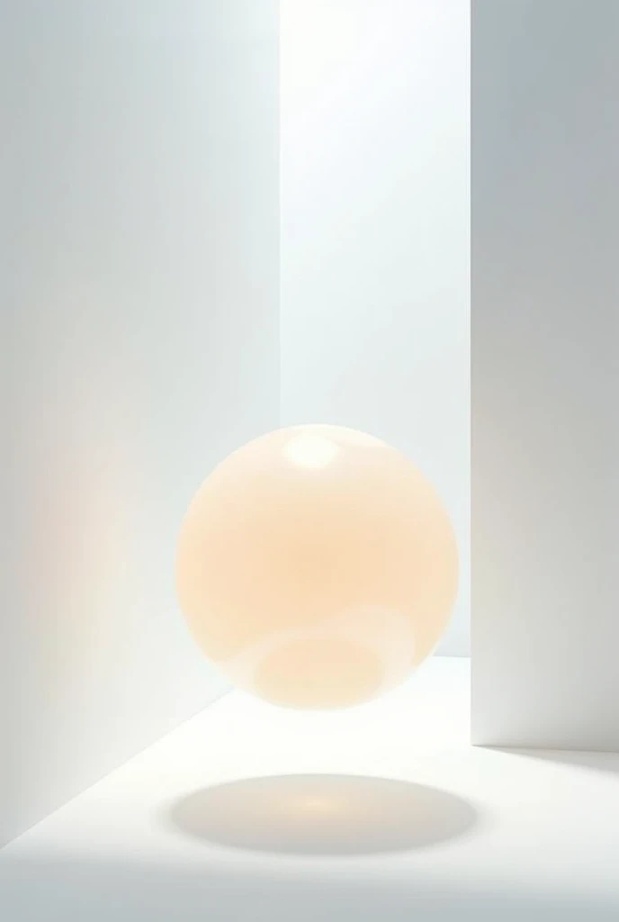 a sphere with a white background with light and shadow for diagonal
