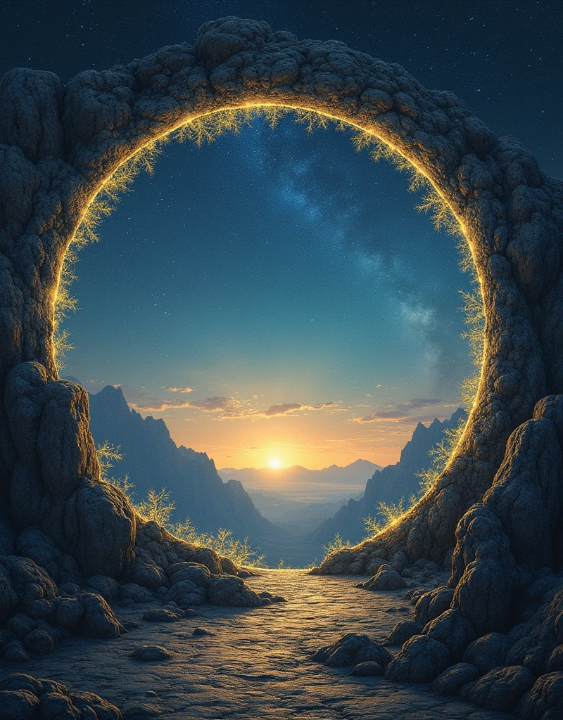 Round,Minimalist composition,Large wide angle,Three-dimensional space,James R. Eads,Peter Gric,Starry Sky,The distant mountains are hazy,Fall,A complex ring of fate with an inner glowing gold edge,A backlit angel,time Tunnel,pointer,Starlight,Magnificent palace,Three-dimensional brushwork,Delicate, clear and beautiful lines,Diffuse gradient,Strong internal fluorescence,3D Model,,uhd,hdr,16K