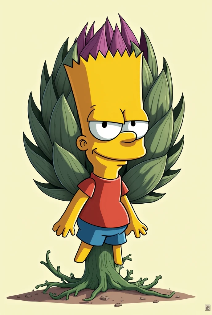 Bart Simpson in artichoke form