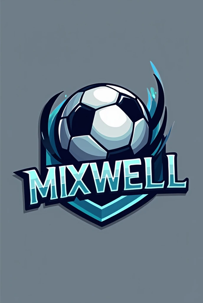 Un logo d'un équipe avec un nom MIXWELL et ballon