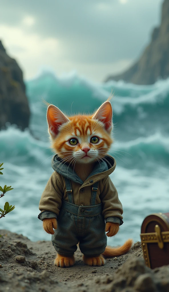 upright,3d,kitten,Dirty clothes,Homeless,3d,Men and driving,Journey、Ocean,I found a treasure chest