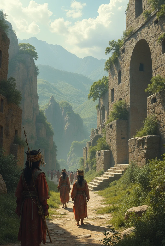 Purepecha civilization with not so modern constructions, older, very rudimentary