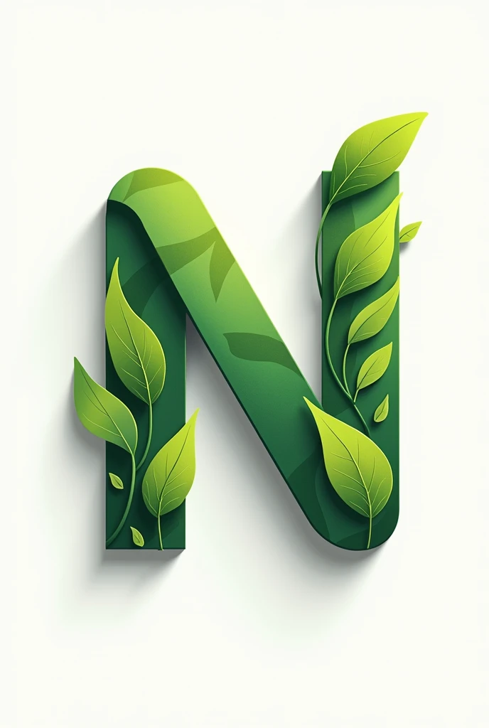 Letter n with recyclable attributes, ecological, sustainable, logo, com números 12669 e escrita Nira tattoo