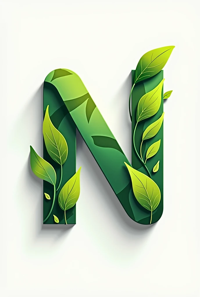 Letter n with recyclable attributes, ecological, sustainable, logo, com números 12669 e escrita Nira tattoo