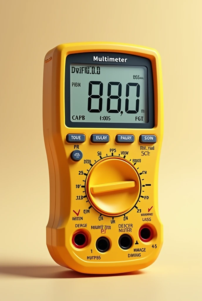 A yellow multimeter