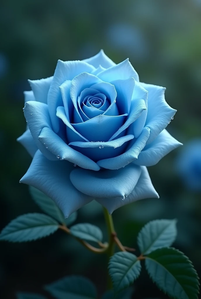 rose with blue petals