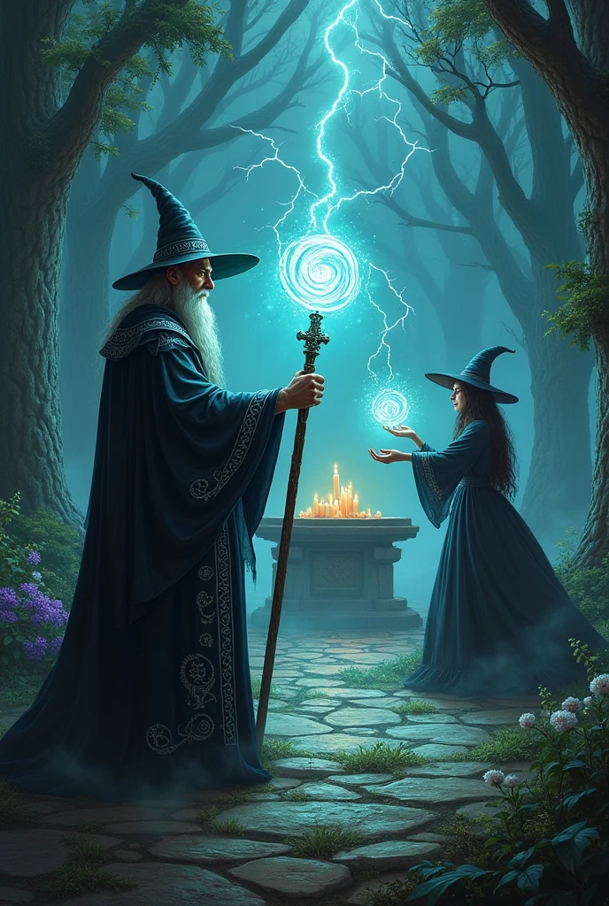 -A dramatic scene of the brave girl facing the witch in the heart of the forest. The witch is casting a powerful spell, and the girl is holding a magical artifact, with tension palpable in the air.
Use high resolution cartoon image with face restoration. 