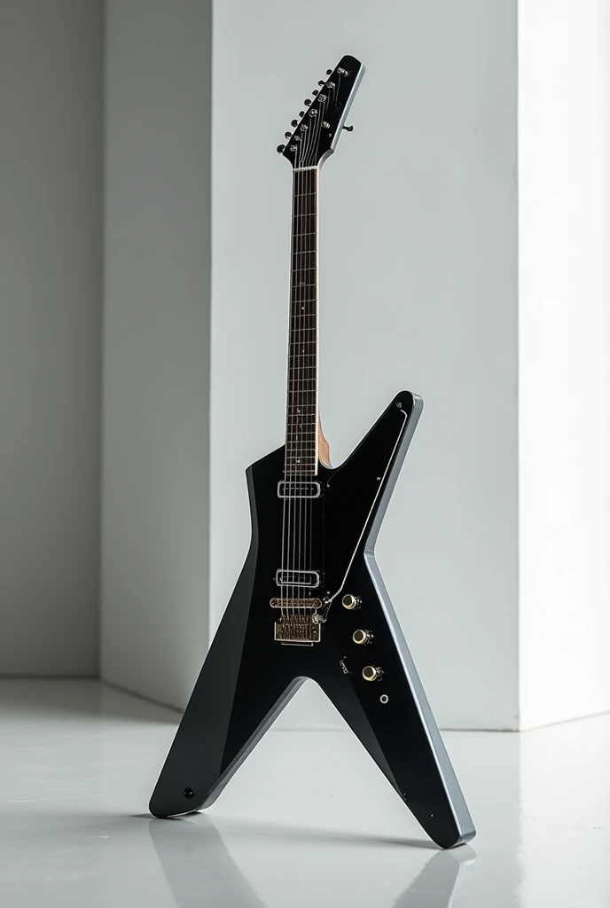 A guitar in the shape of the letter N