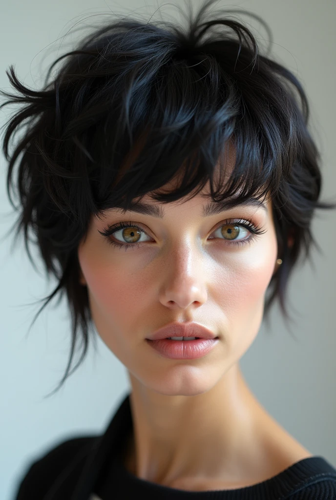 Generate a very stylish and beautiful hair with realistic bangs