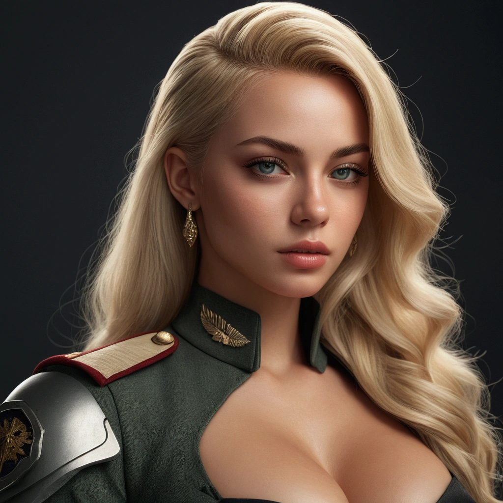 masterpiece,High definition photos,8k,dynamic,Detailed skin,Detailed eyes,blonde,military