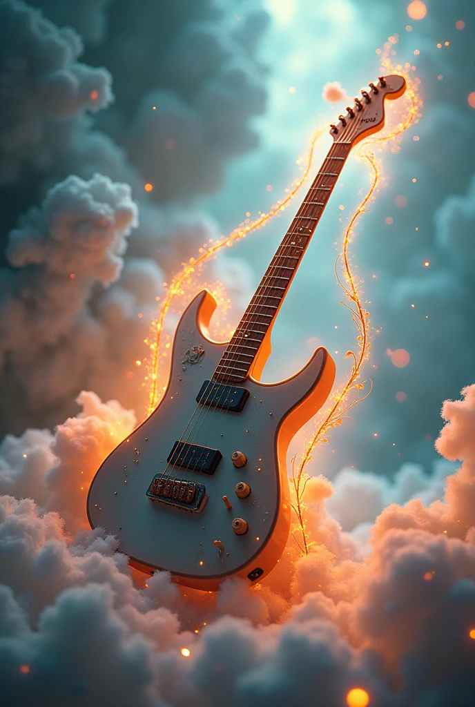 A guitar that plays a melody that forms the letter N in a fanciful way