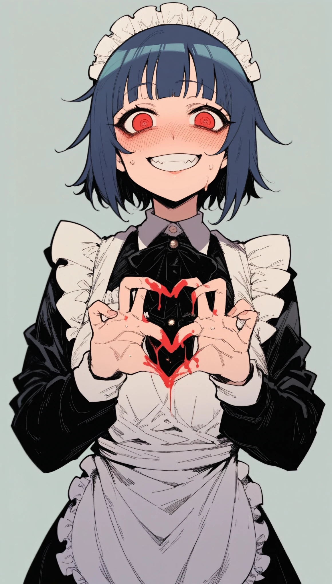 (score_9,score_8,score_7_up,score_6_up),kurokawa akane,1girl,(score_9, score_8_up:1.1),score_7_up,Th1sUs3r
BREAK
chan8016 watashi_ga_motenai_no_wa_dou_kangaetemo_omaera_ga_warui! kuroki_tomoko commentary english_commentary highres jpeg_artifacts 1girl alternate_costume apron blood blood_on_clothes blood_on_face blood_on_hands blood_on_leg blush bow crazy crazy_eyes dot_nose dress frilled_apron frills grin hair_bow hair_over_one_eye heart heart_hands horror_(theme) long_hair long_sleeves looking_at_viewer maid maid_headdress partially_colored red_eyes sanpaku self-harm smile solo sweat thighhighs upper_body white_bow