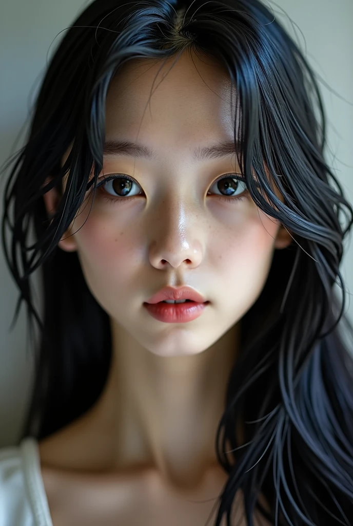 Black Hair Long Beauty Double eyelids 20-year-old Japanese