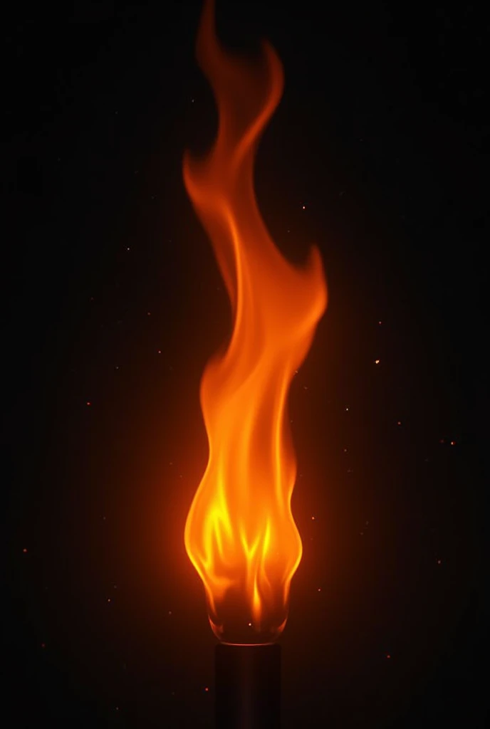 black flame instead of orange, blackw