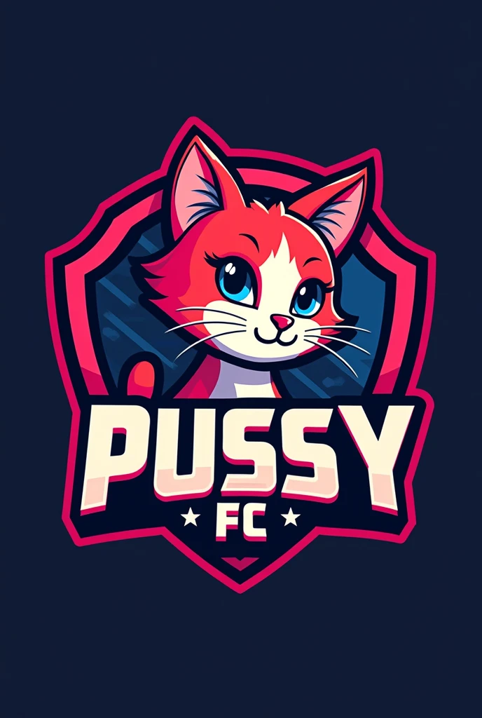 Logo for team called "PUSSY FC"
