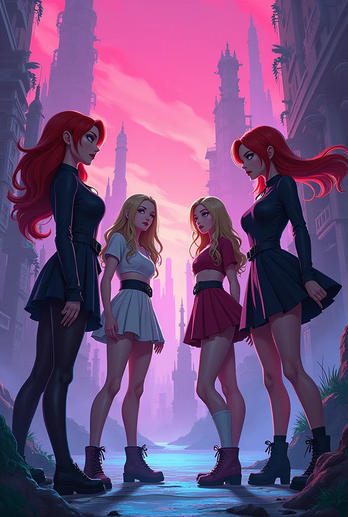 loona vs. loona both by helluva boss, cartoon style