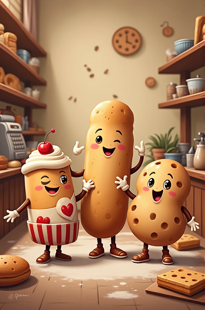 Mascots for a real simplified bakery 10 